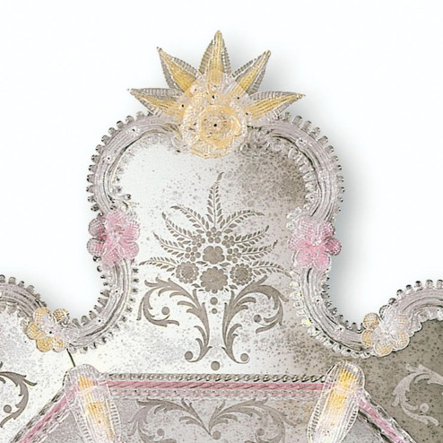 "Alina" espejo veneciano de cristal de Murano