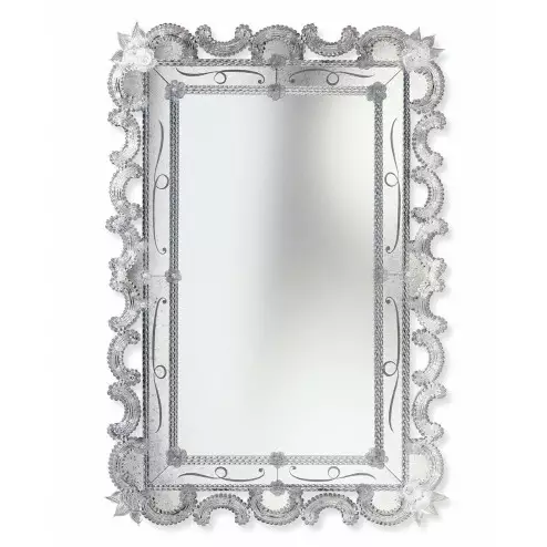 "Magda" miroir vénitien en verre de Murano