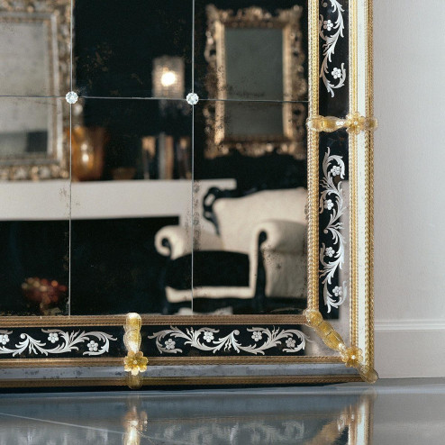 "Odetta" Murano glass venetian mirror
