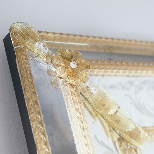 "Odetta" espejo veneciano de cristal de Murano