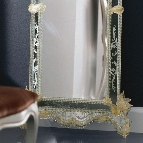 "Venere" espejo veneciano de cristal de Murano