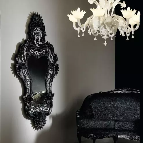 "Porzia" miroir vénitien en verre de Murano