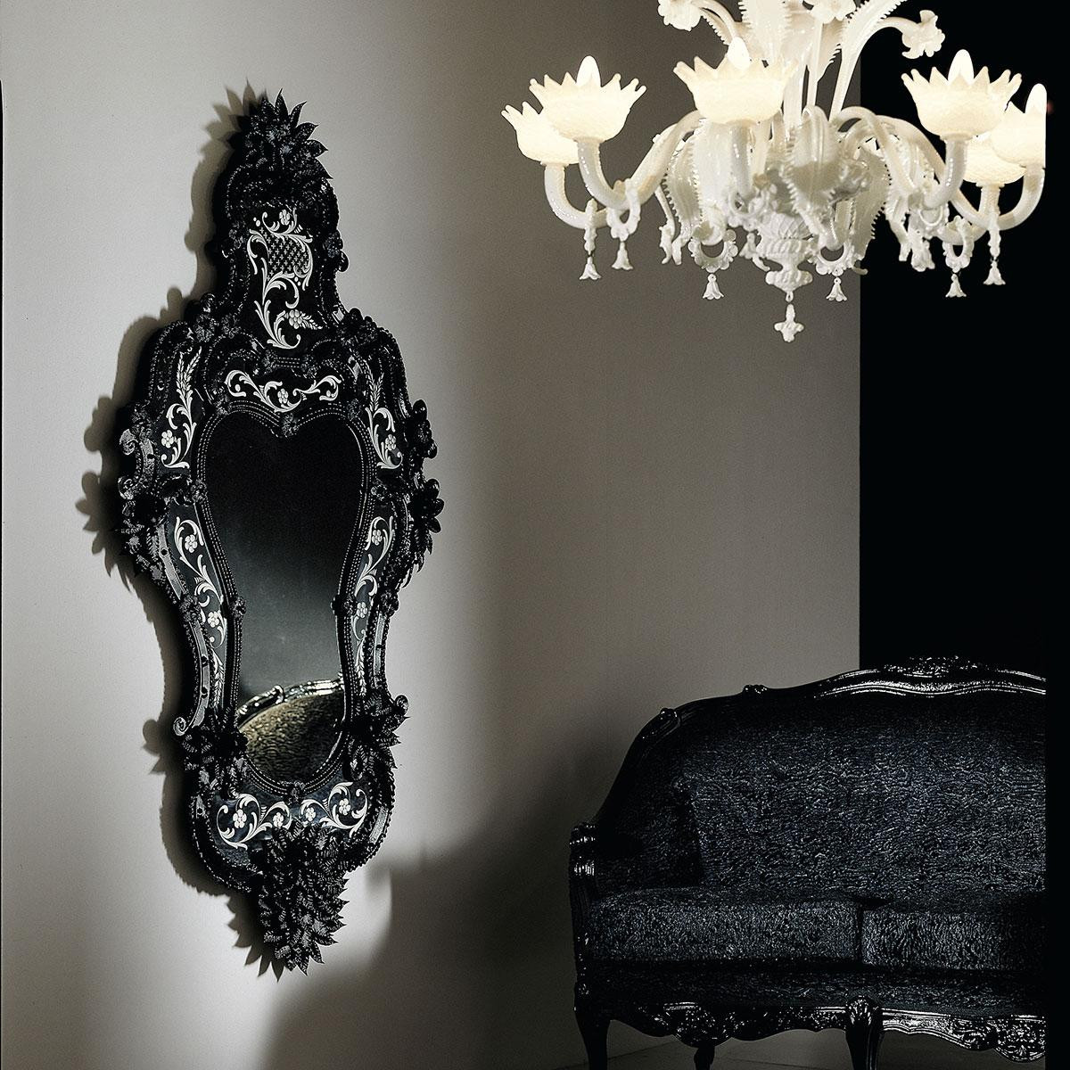 "Porzia" espejo veneciano de cristal de Murano