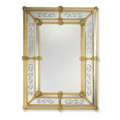"Viola" Murano glass venetian mirror