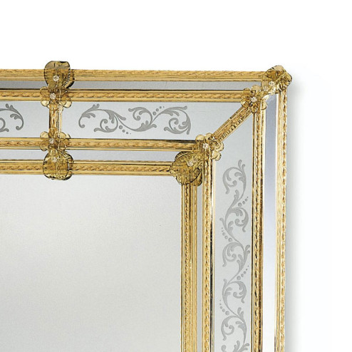 "Viola" Murano glass venetian mirror