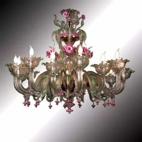 "Gritti" 16 lights Murano glass chandelier