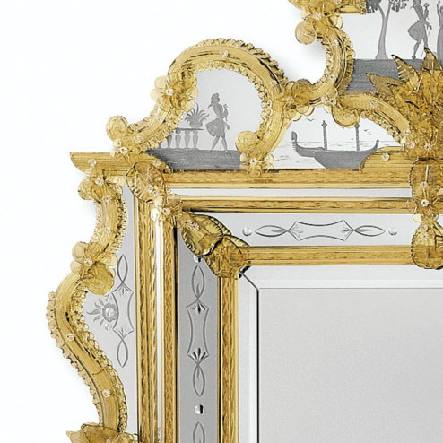"Acilia" espejo veneciano de cristal de Murano