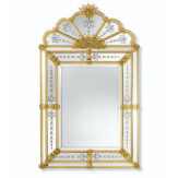 "Bernadetta" espejo veneciano de cristal de Murano