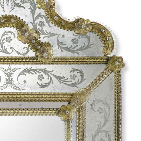 "Marianna" miroir vénitien en verre de Murano