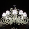 "Adelina" lampara de araña de Murano - 12 luces - blanco