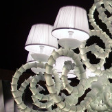 "Adelina" lampara de araña de Murano - 12 luces - blanco