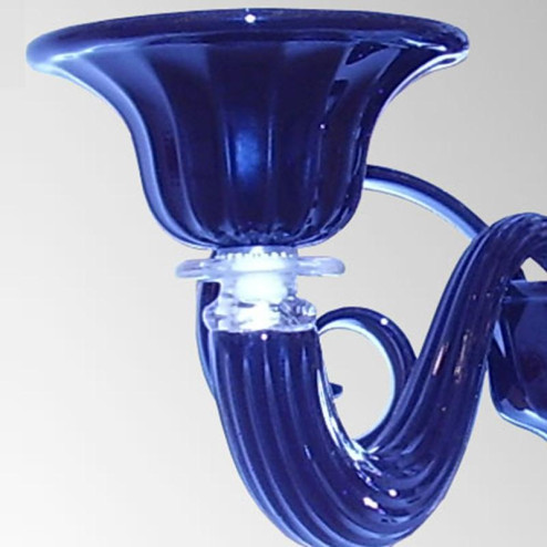 "Iolanda" applique en verre de Murano - 2 lumières - bleu