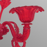 "Sveva" applique en verre de Murano - 2 lumières - rouge
