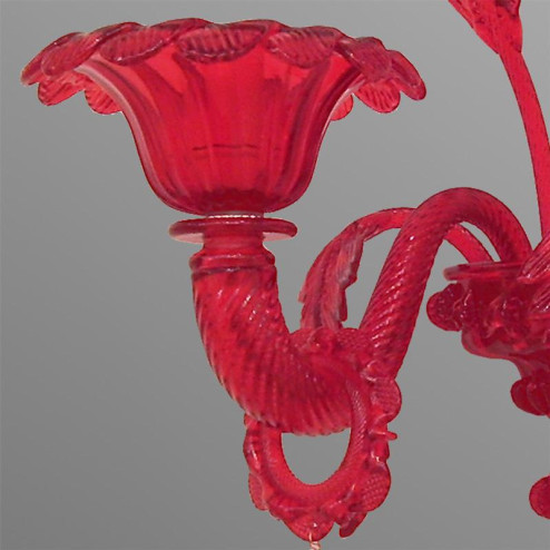 "Sveva" Murano glas wandleuchte - 2 flammig - rot