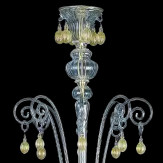 "Moira" Murano glas Kronleuchter - 12+6 flammig - transparent und gold