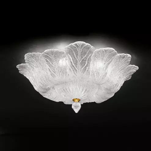 "Loretta" plafonnier en verre de Murano - 8 lumières - transparent