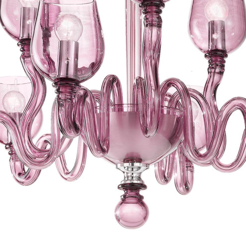 "Guendalina" lustre en cristal de Murano - 6+3 lumières - violet 