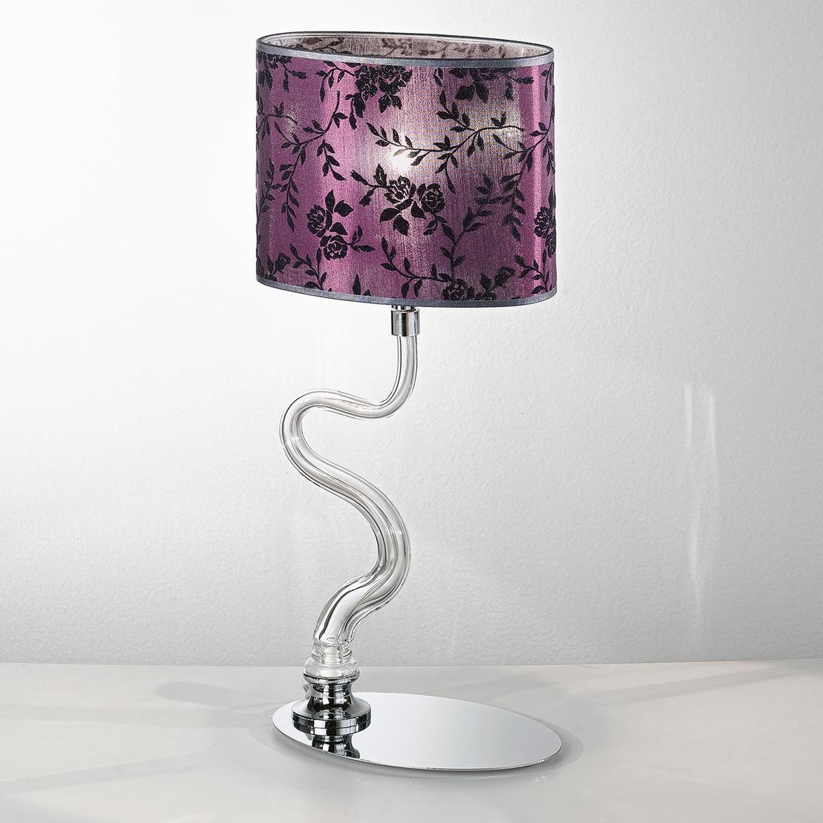 "Guendalina" lampara de mesita de noche de Murano - 1 luce - transparente