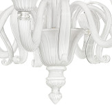 "Marinella" lampara de araña de Murano - 6 luces - blanco