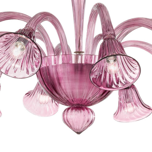 "Natalia" Murano glass chandelier - 5+5 lights - amethyst