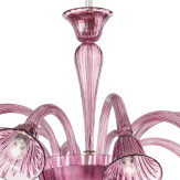 "Natalia" Murano glass chandelier - 5+5 lights - amethyst
