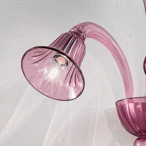 "Natalia" Murano glass sconce - 3 lights - amethyst