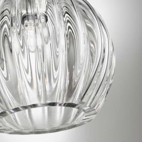 "Vanessa" Murano glass pendant light - 1 light - transparent
