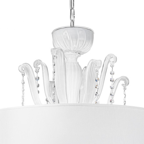 "Innocenza" suspension en verre de Murano - 6 lumières - blanc