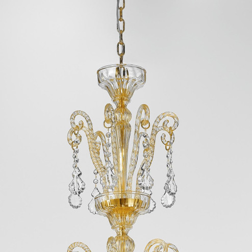 "Priscilla" lustre en cristal de Murano - 12 lumières - or