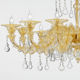 "Priscilla" lampara de araña de Murano - 12 luces - oro