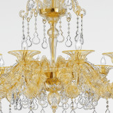 "Priscilla" Murano glas Kronleuchter - 12 flammig - gold