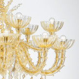 "Miriam " lampara de araña de Murano - 18 luces - oro