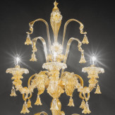"Patrizia" Murano glas wandleuchte - 7+4 flammig - gold