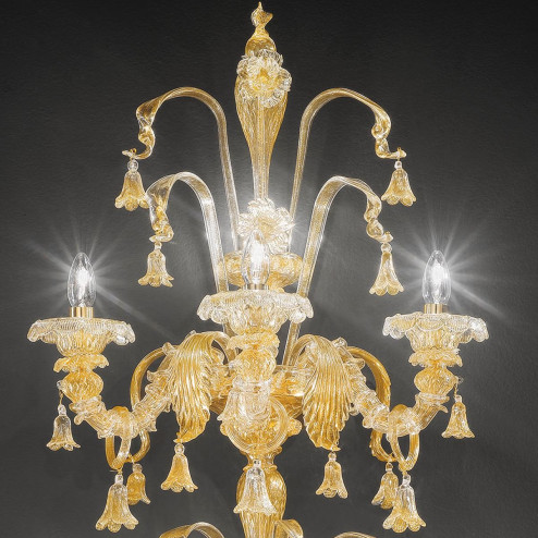 "Patrizia" Murano glass sconce - 7+4 lights - gold