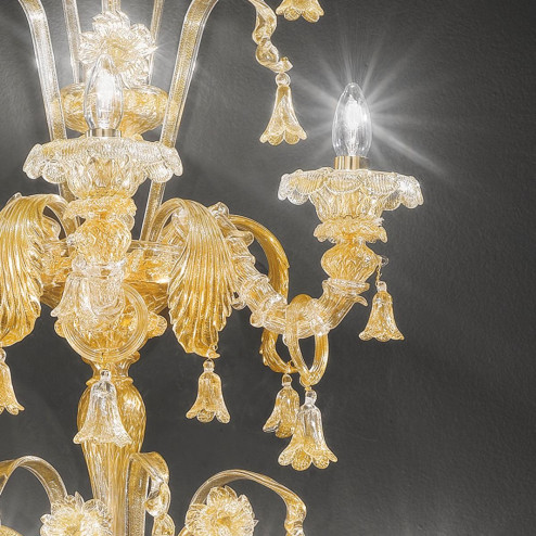 "Patrizia" applique en verre de Murano - 7+4 lumières - or