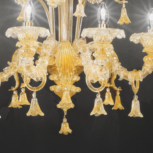 "Patrizia" Murano glas wandleuchte - 7+4 flammig - gold