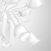 "Gigliola" lampara de araña de Murano - 6+6 luces - blanco