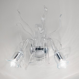 "Gigliola" Murano glass sconce - 2 lights - transparent