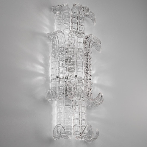 "Maida" Murano glas wandleuchte - 4 flammig - transparent