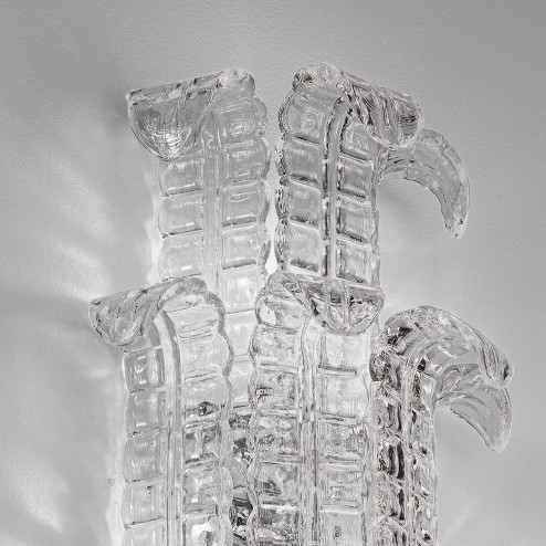 "Maida" Murano glass sconce - 4 lights - transparent