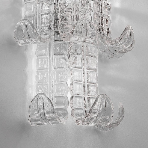 "Maida" Murano glass sconce - 4 lights - transparent