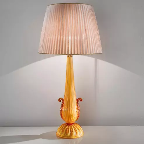 "Nunziata" Murano glass table lamp - 1 light - amber