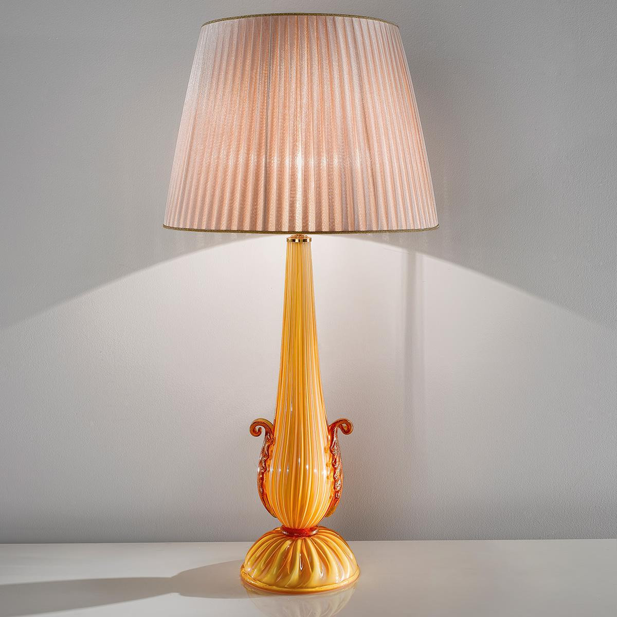 "Nunziata" lampe de table en verre de Murano - 1 lumière -  ambre