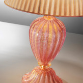 "Romina" Murano glass table lamp - 1 light - pink