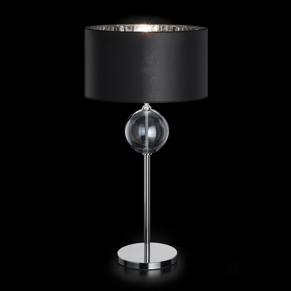 "Santina" lampe de table en verre de Murano - 1 lumière - fumée 