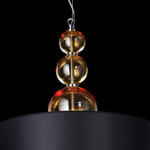 "Santina" suspension en verre de Murano - 1 lumière - ambre