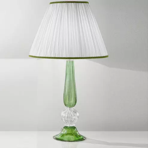 "Raffaella" lampe de table en verre de Murano - 1 lumière - vert