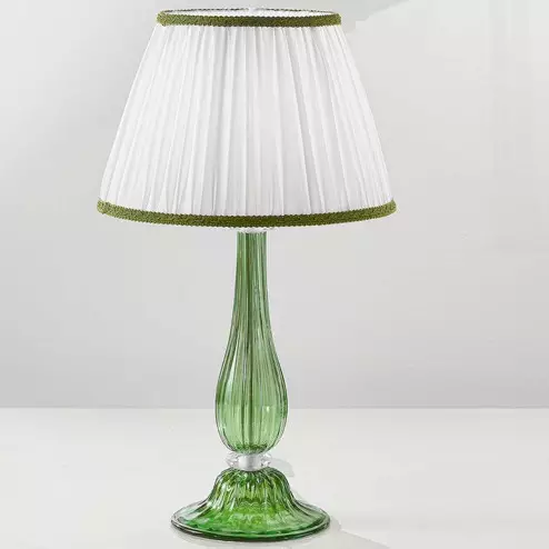 "Raffaella" lampara de mesita de noche de Murano - 1 luce - verde