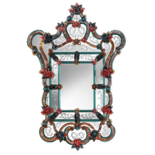 "Livia" Murano glass venetian mirror