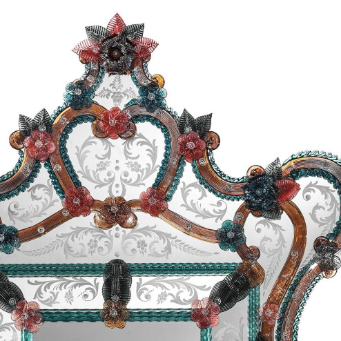 "Livia" espejo veneciano de cristal de Murano